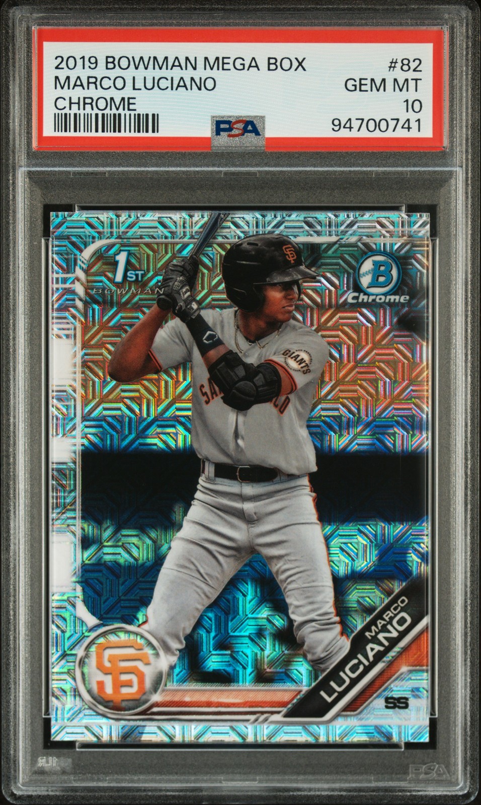 2019 Bowman Chrome Mega Box Marco Luciano PSA 10