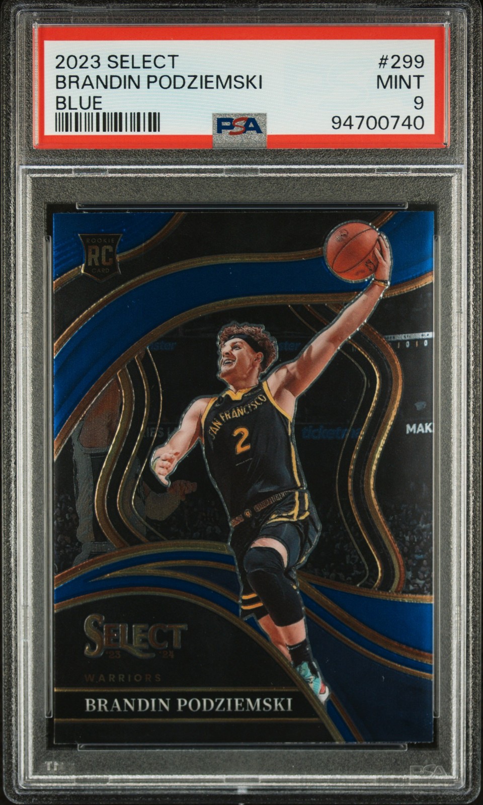 2023 Select Brandin Podziemski Courtside Blue PSA 9
