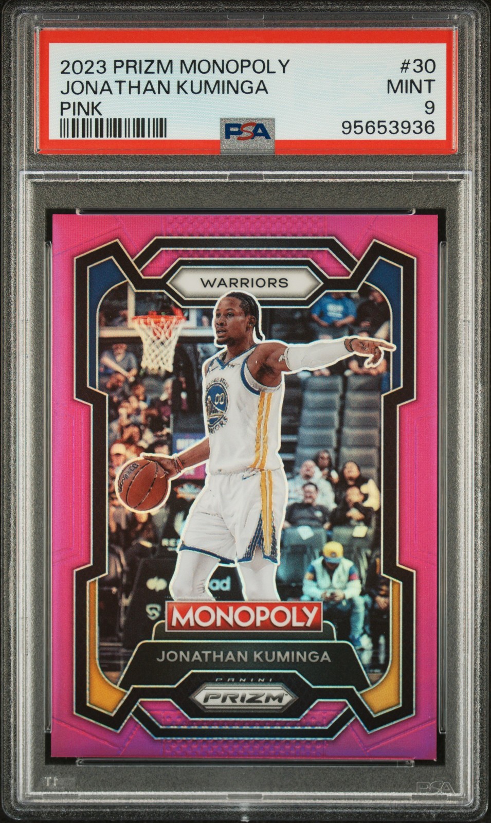 2023-24 Panini Prizm Monopoly #30 Jonathan Kuminga Pink PSA 9 #/149