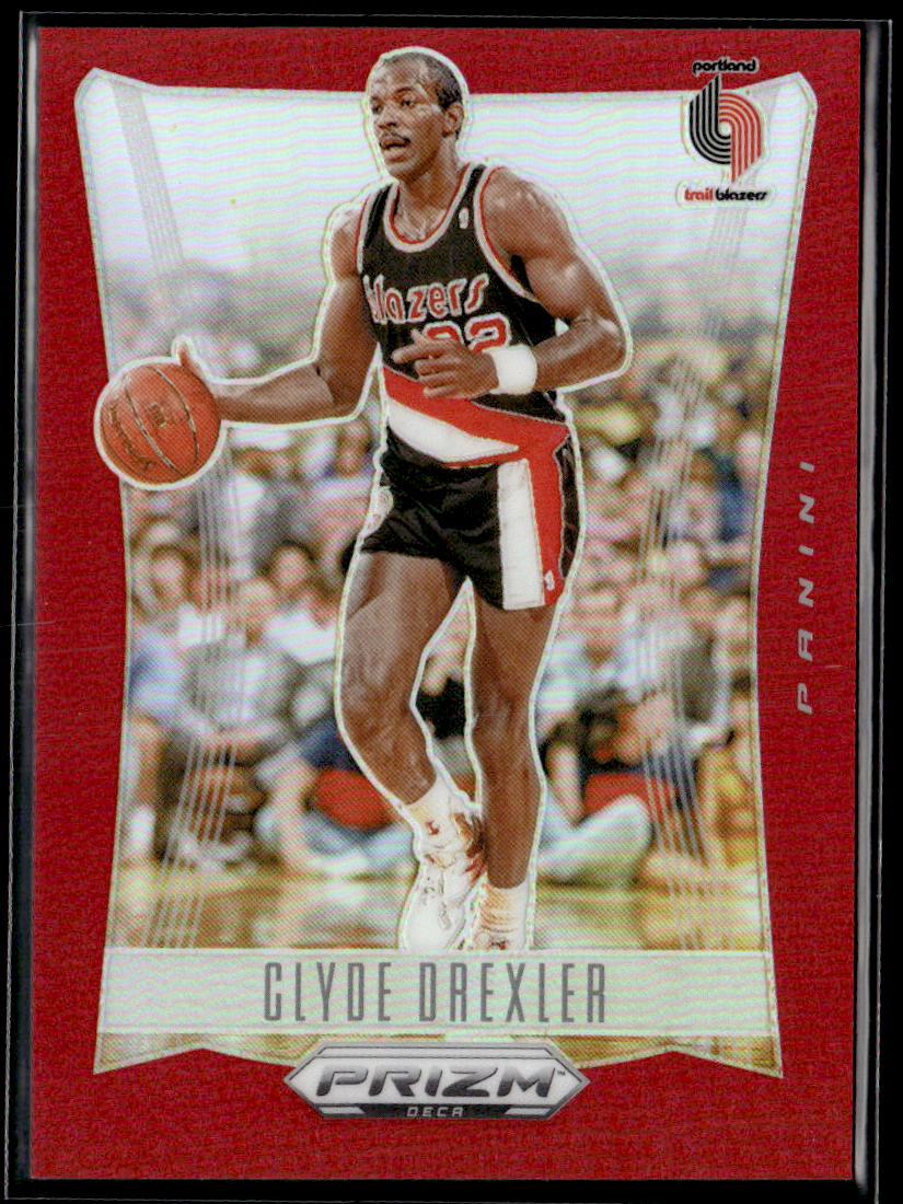 2023-24 Panini Prizm Deca Clyde Drexler Prizms Red #/199