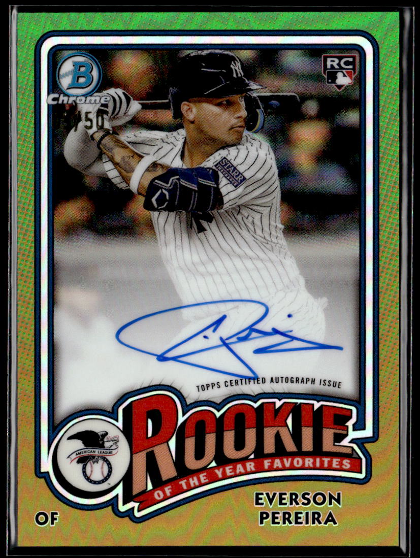 2024 Bowman Everson Pereira Rookie of the Year Favorites Autographs Gold #/50