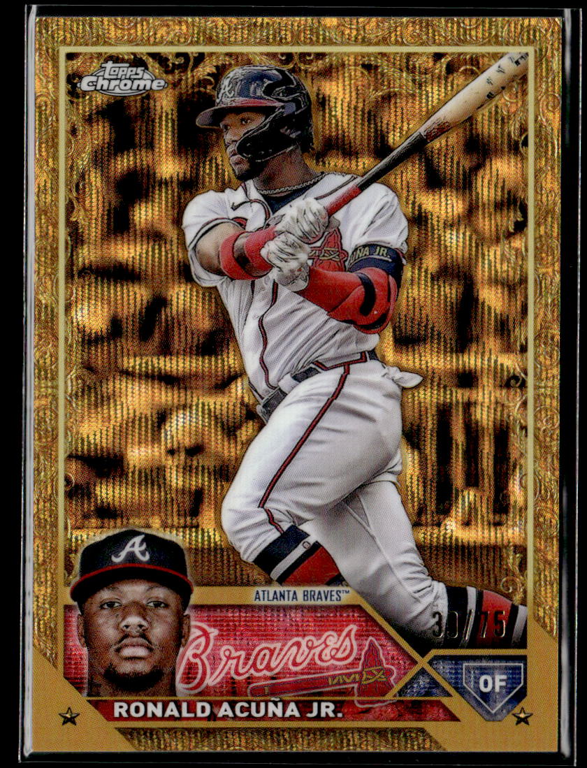2023 Topps Gilded Collection Ronald Acuña Jr. Wave Gold Etch #/75