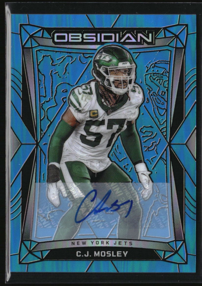 2024 Panini Obsidian #154 C.J. Mosley Signatures Blue #/25