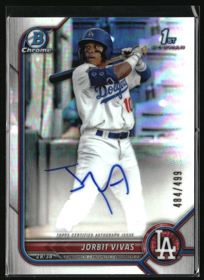 2022 Bowman Chrome #CPA-JV Jorbit Vivas Prospect Autographs Refractor #/499