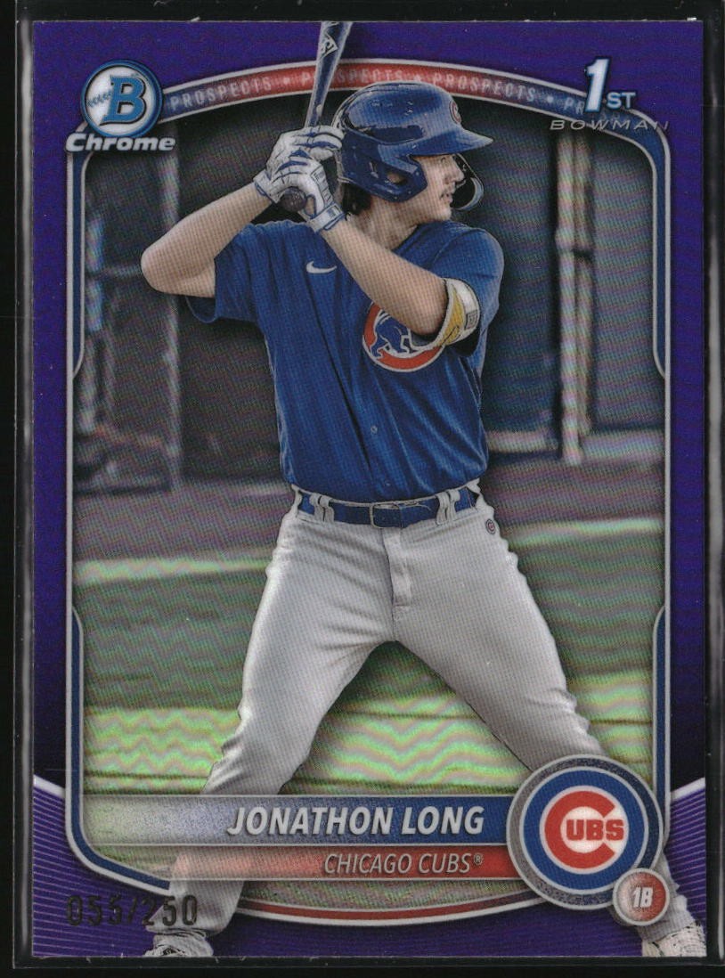 2025 Bowman Jonathon Long Chrome Prospects Purple Refractor #/250