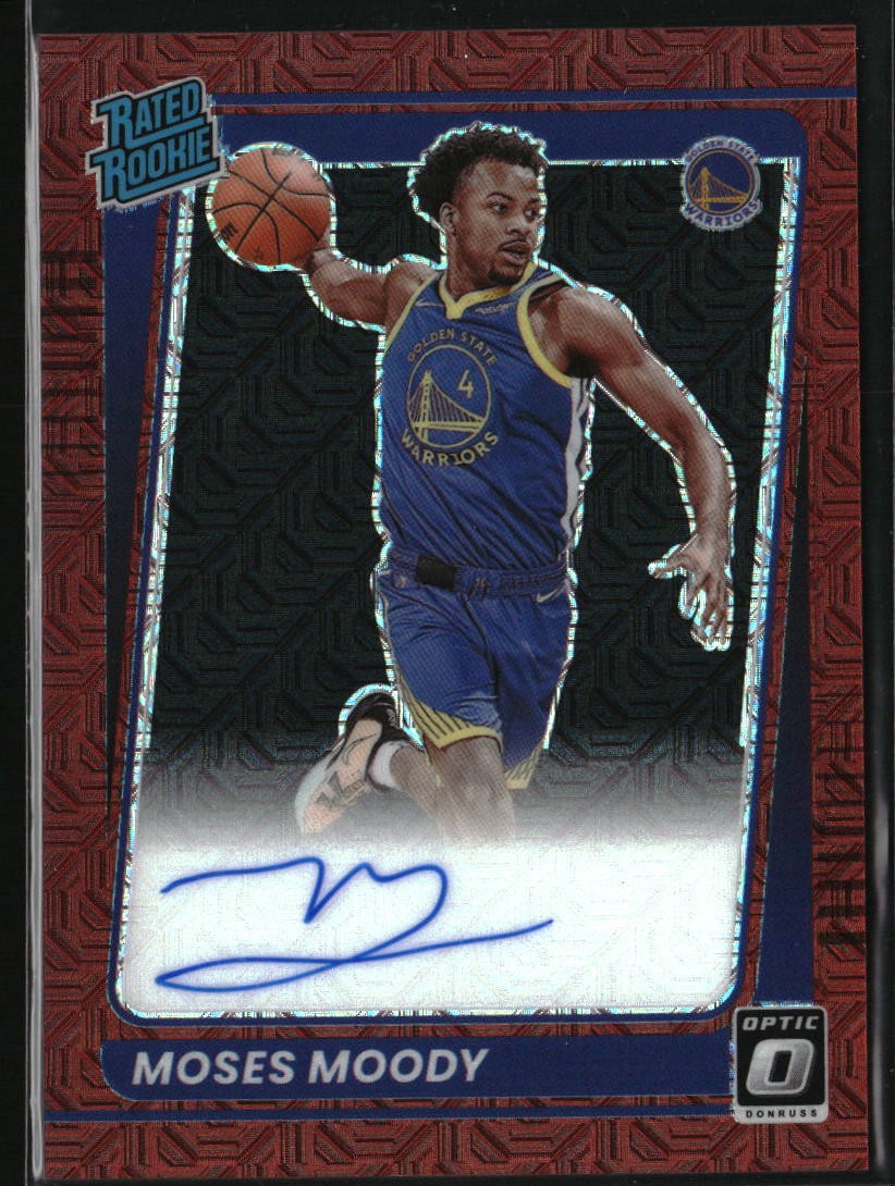 2021-22 Donruss Optic Moses Moody Rated Rookies Signatures Choice Rookie