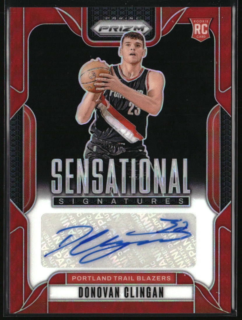 2024-25 Panini Prizm Donovan Clingan Sensational Signatures Prizms Red #/99