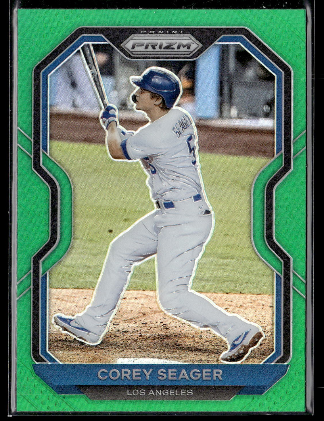 2021 Panini Prizm #100 Corey Seager Green Prizm