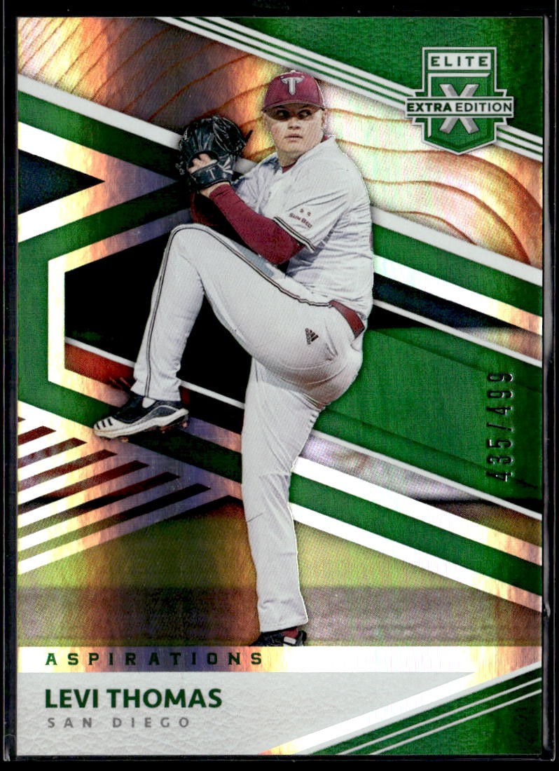 2020 Panini Elite Extra Edition #116 Levi Thomas Aspirations Green #/499