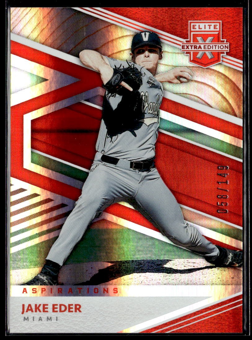 2020 Panini Elite Extra Edition #111 Jake Eder Aspirations Orange #/149
