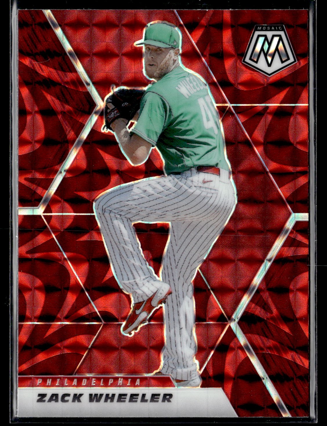 2021 Panini Mosaic #50 Zack Wheeler Reactive Red