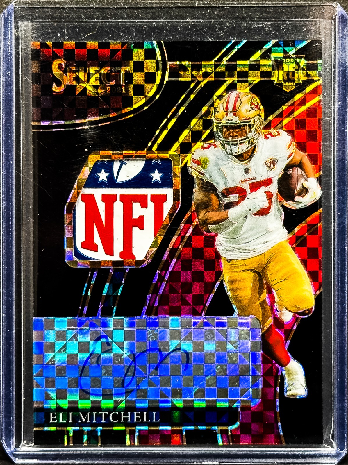 2021 Panini Select Eli Mitchell Rookie Signature Memorabilia Black Prizm #1/1