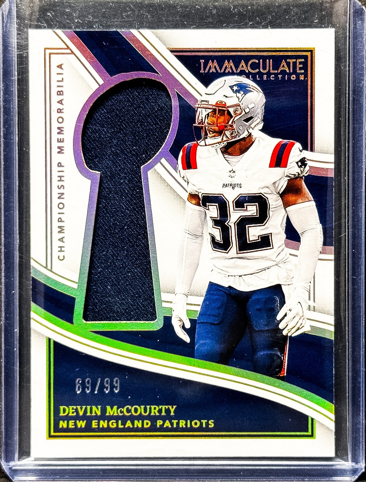 2023 Panini Immaculate Collection Devin McCourty Championship Memorabilia #/99