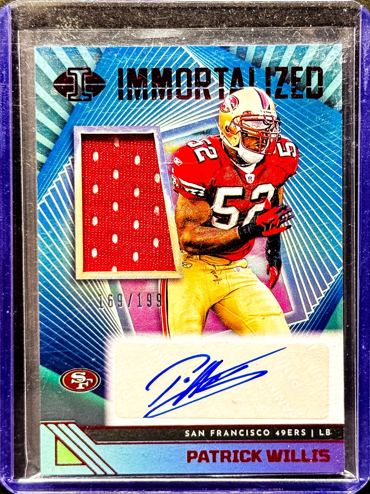 2023 Panini Illusions Patrick Willis Immortalized Jersey Autographs Red #/199