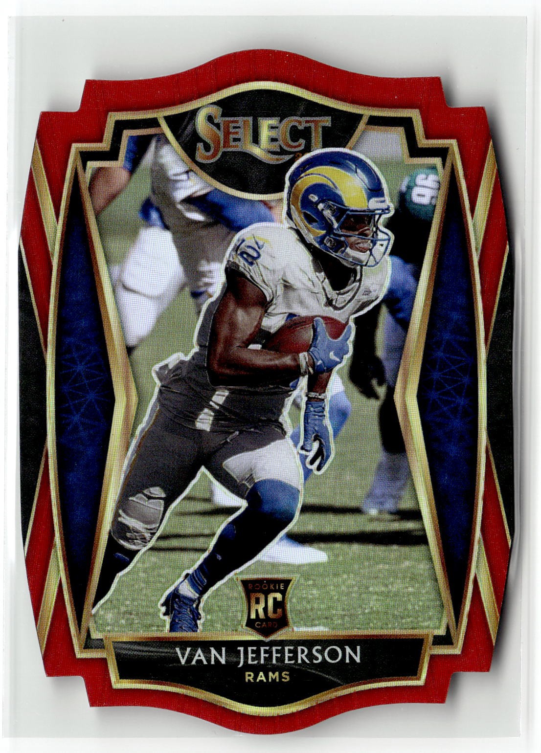 2020 Panini Select #171 Van Jefferson Red Prizm Die Cut