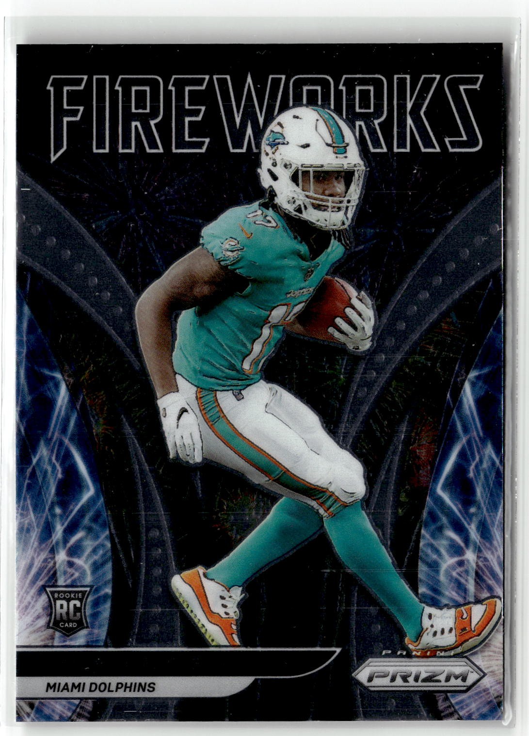 2021 Panini Prizm #F-5 Jaylen Waddle Fireworks