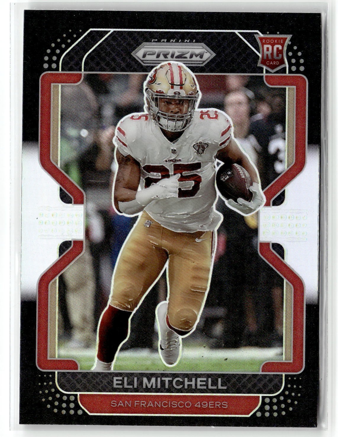 2021 Panini Chronicles #PB-25 Eli Mitchell Prizm Black Silver