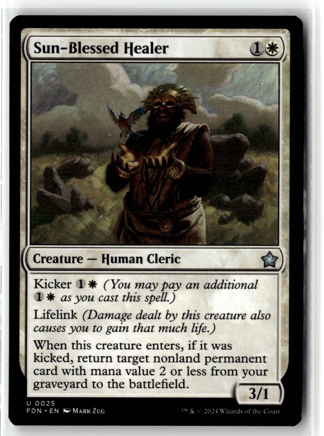 Foundations #25 Sun-Blessed Healer Uncommon Near Mint or Better