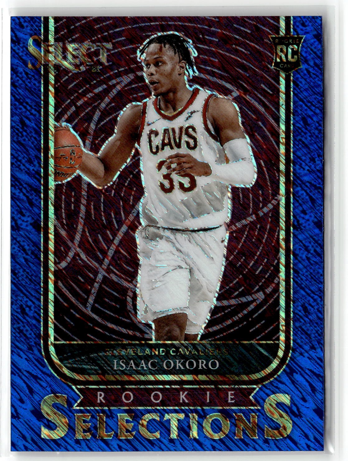 2020-21 Panini Select #19 Isaac Okoro Rookie Selections Blue