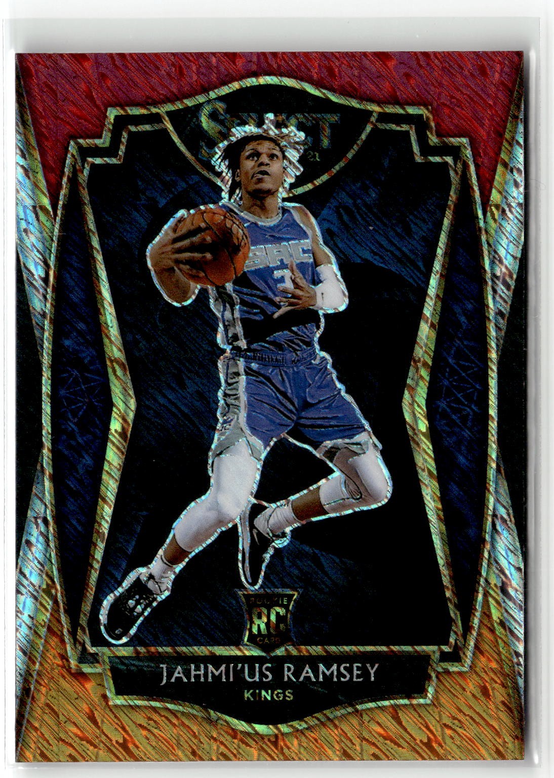 2020-21 Panini Select #200 Jahmi'us Ramsey Red White Orange Shimmer