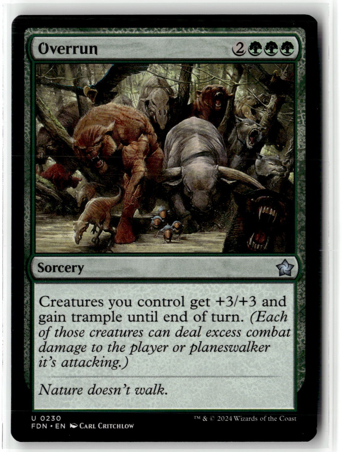 Foundations #230 Overrun Uncommon Near Mint or Better