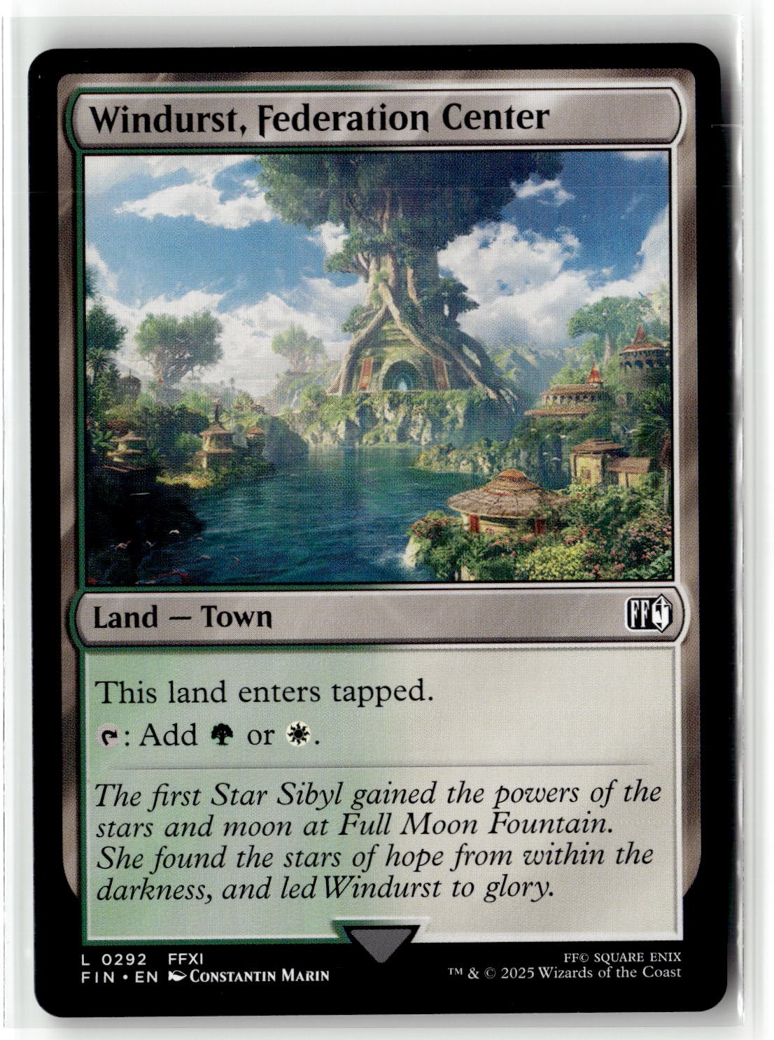 FINAL FANTASY #292 Windurst, Federation Center Land Near Mint or Better