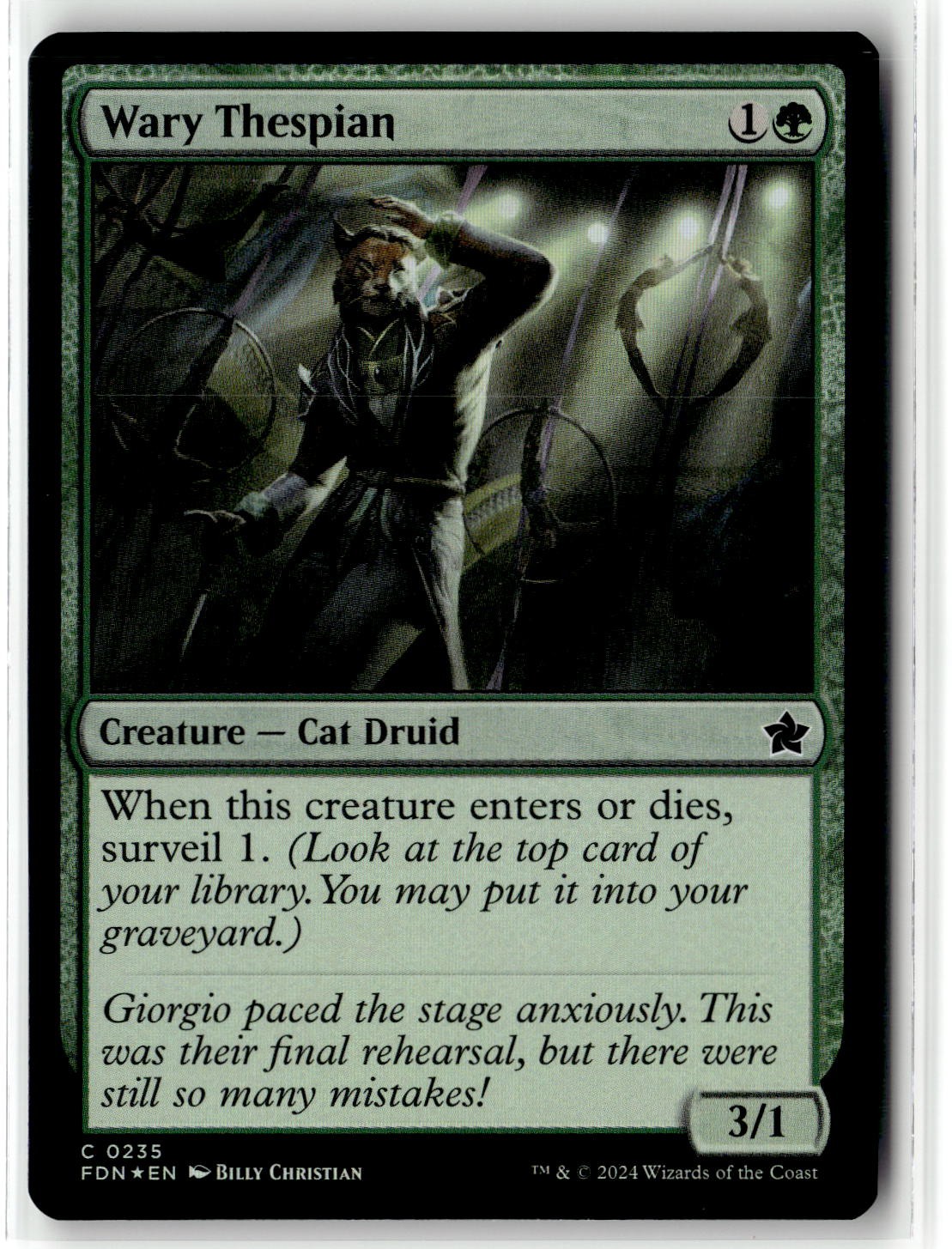 Foundations #235 Wary Thespian Common Foil NM