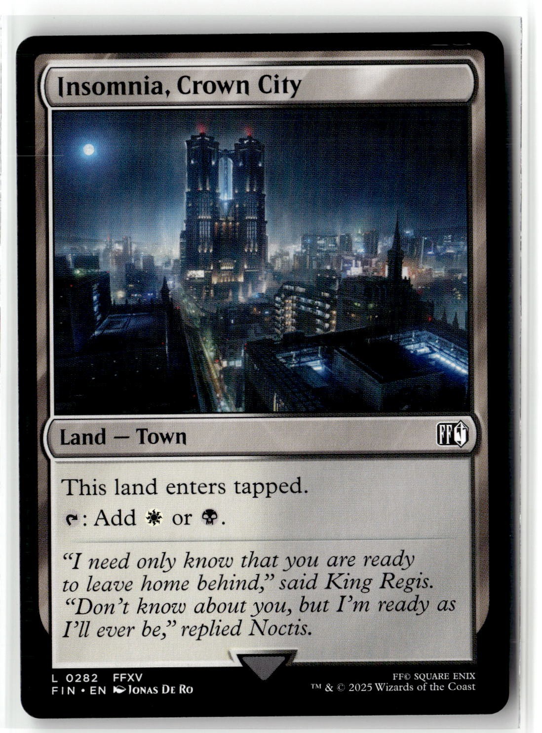 FINAL FANTASY #282 Insomnia, Crown City Land Near Mint or Better