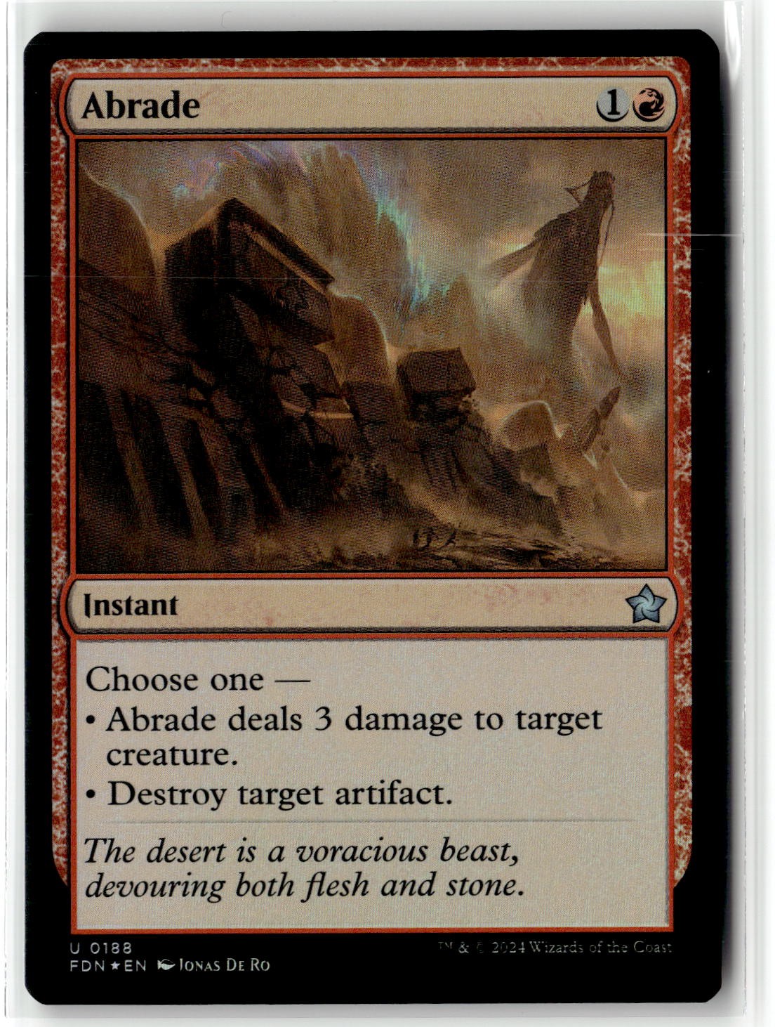 Foundations #188 Abrade Uncommon Near Mint or Better