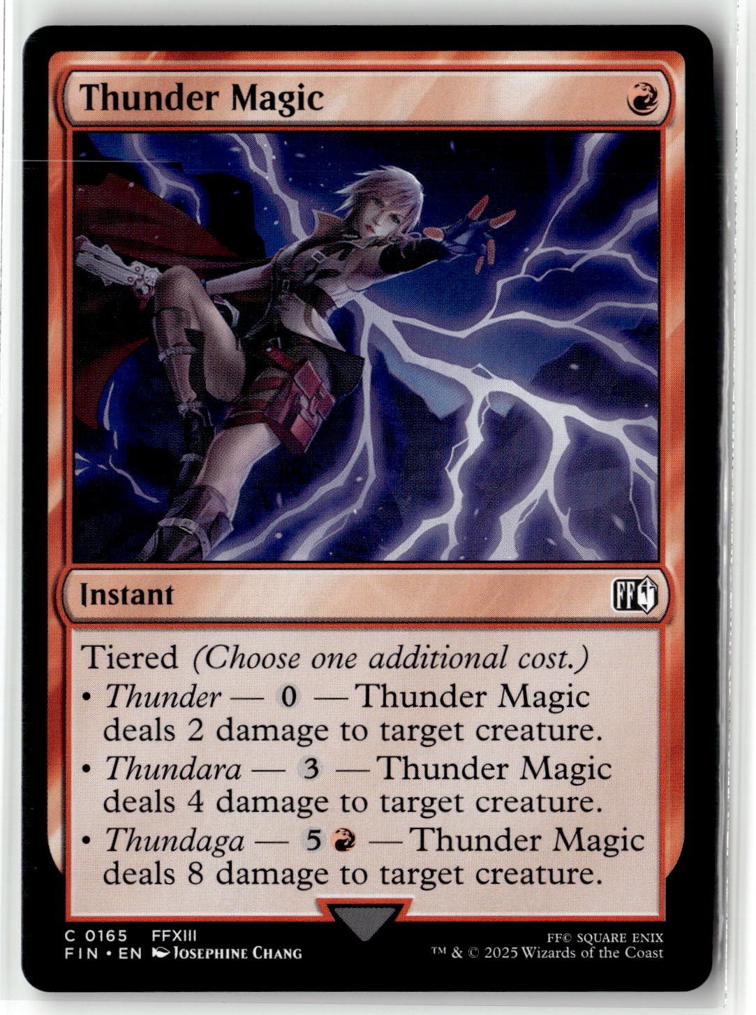 FINAL FANTASY #165 Thunder Magic Common Near Mint or Better