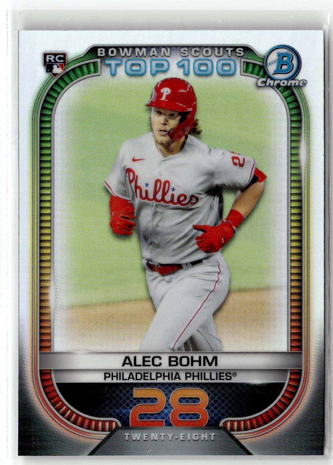2021 Bowman #BTP-28 Alec Bohm Chrome Bowman Scouts Top 100