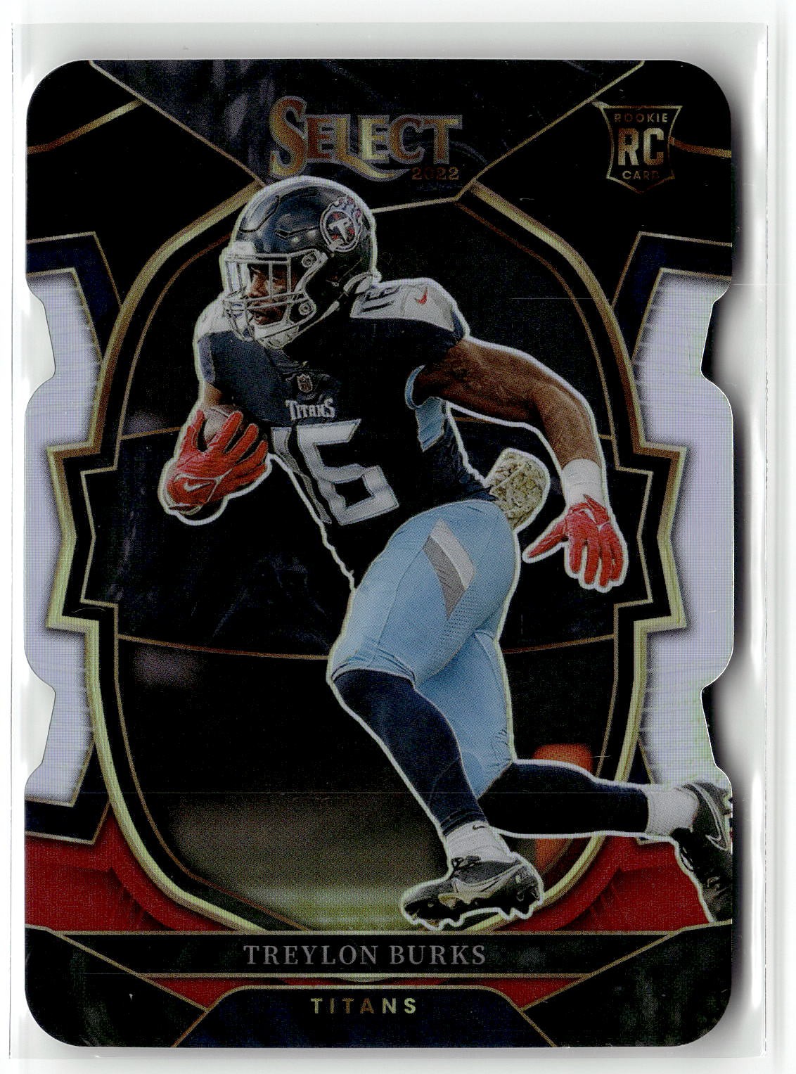 2022 Panini Select #39 Treylon Burks Black and Red Prizm Die Cut