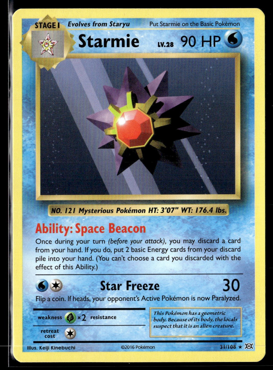 XY - Evolutions #31/108 Starmie Rare Near Mint or Better