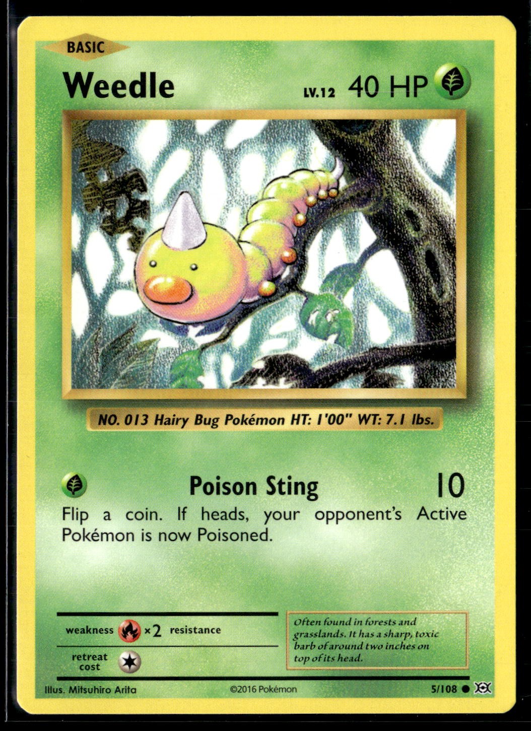 XY - Evolutions #5/108 Weedle Common Near Mint or Better