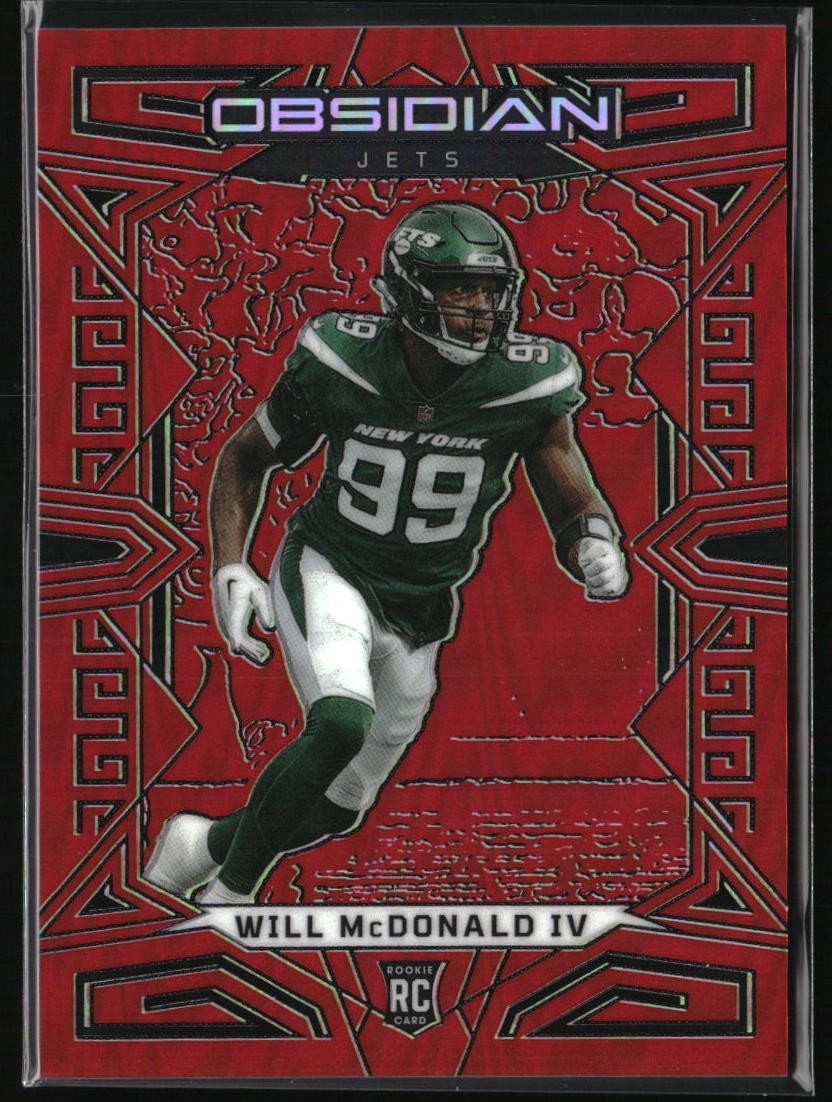 2023 Panini Obsidian #177 Will McDonald IV Asia Electric Etch Red Flood #/90