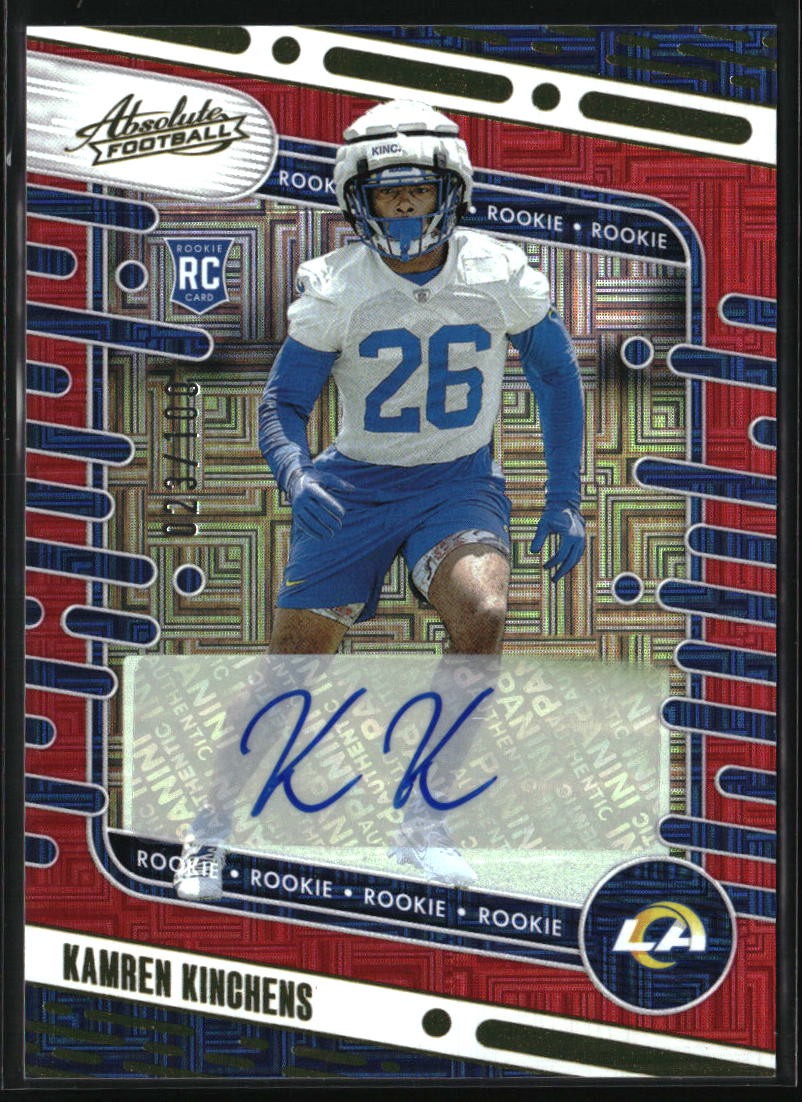2024 Panini Absolute #175 Kamren Kinchens Signature Rookies Red Squares #/100