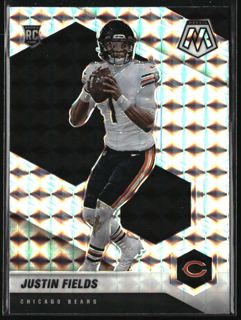 2021 Panini Mosaic #304 Justin Fields Prizm