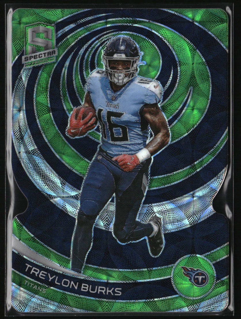 2023 Panini Spectra #95 Treylon Burks Neon Green Die Cut #/30