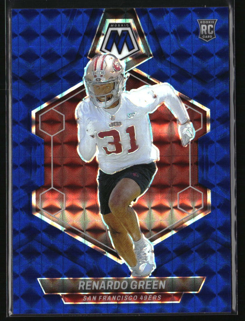 2024 Panini Mosaic #358 Renardo Green Mosaic Blue #/99