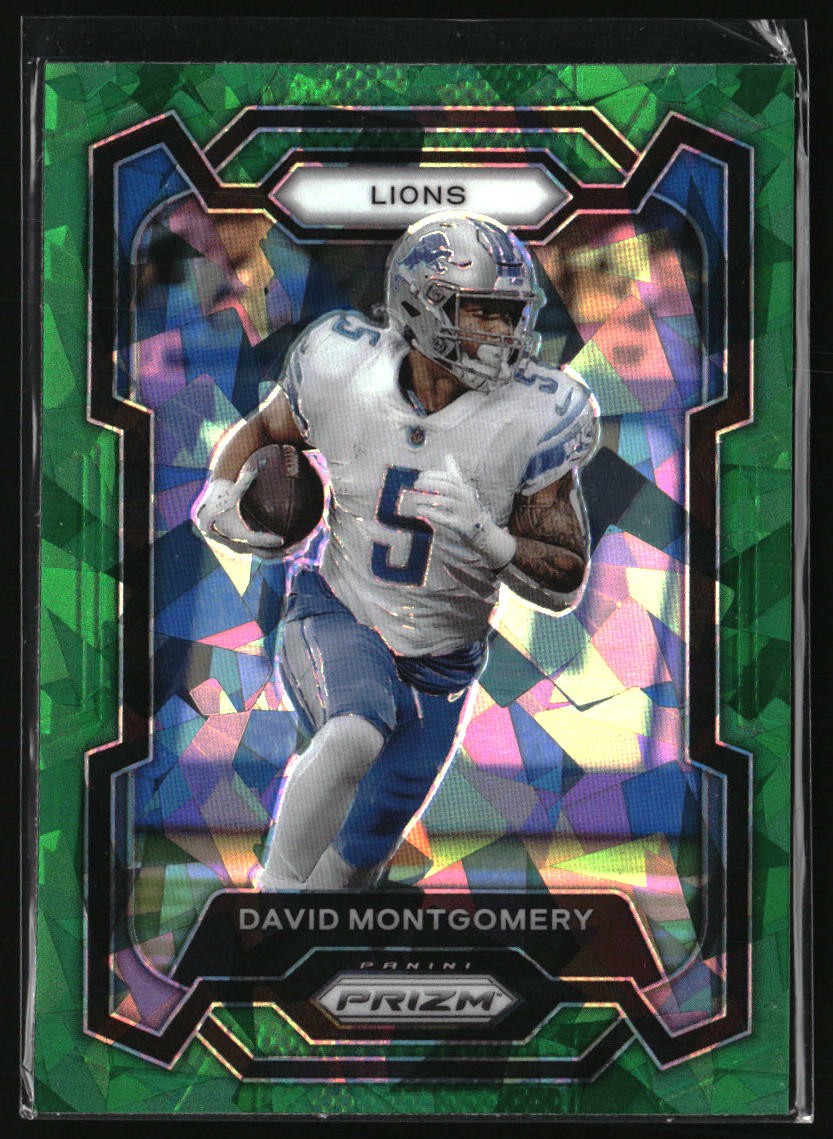 2023 Panini Prizm #97 David Montgomery Green Ice