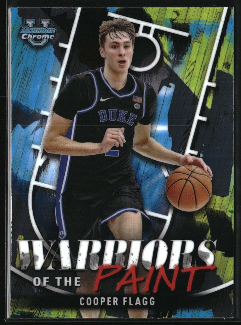 2024-25 Bowman University Chrome #WP-7 Cooper Flagg Warriors in the Paint