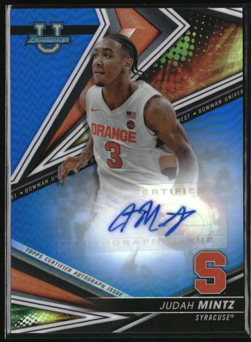 2022 Bowman University Best Judah Mintz Best of 2022 Auto Blue Refractor #/150
