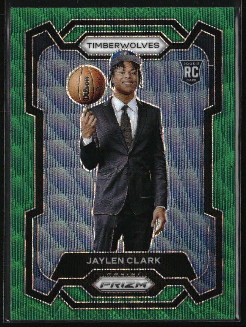 2023-24 Panini Prizm #166 Jaylen Clark Prizms Green Wave