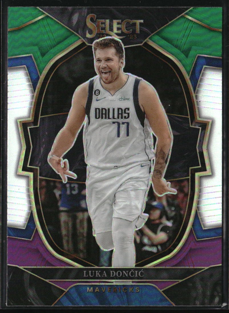 2022-23 Panini Select #51 Luka Dončić Green White Purple Prizms