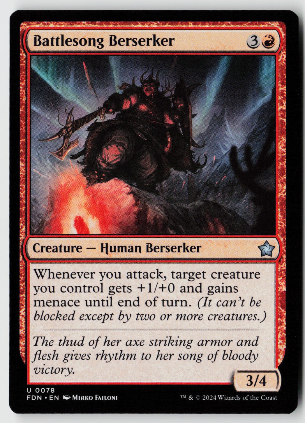 Foundations #78 Battlesong Berserker