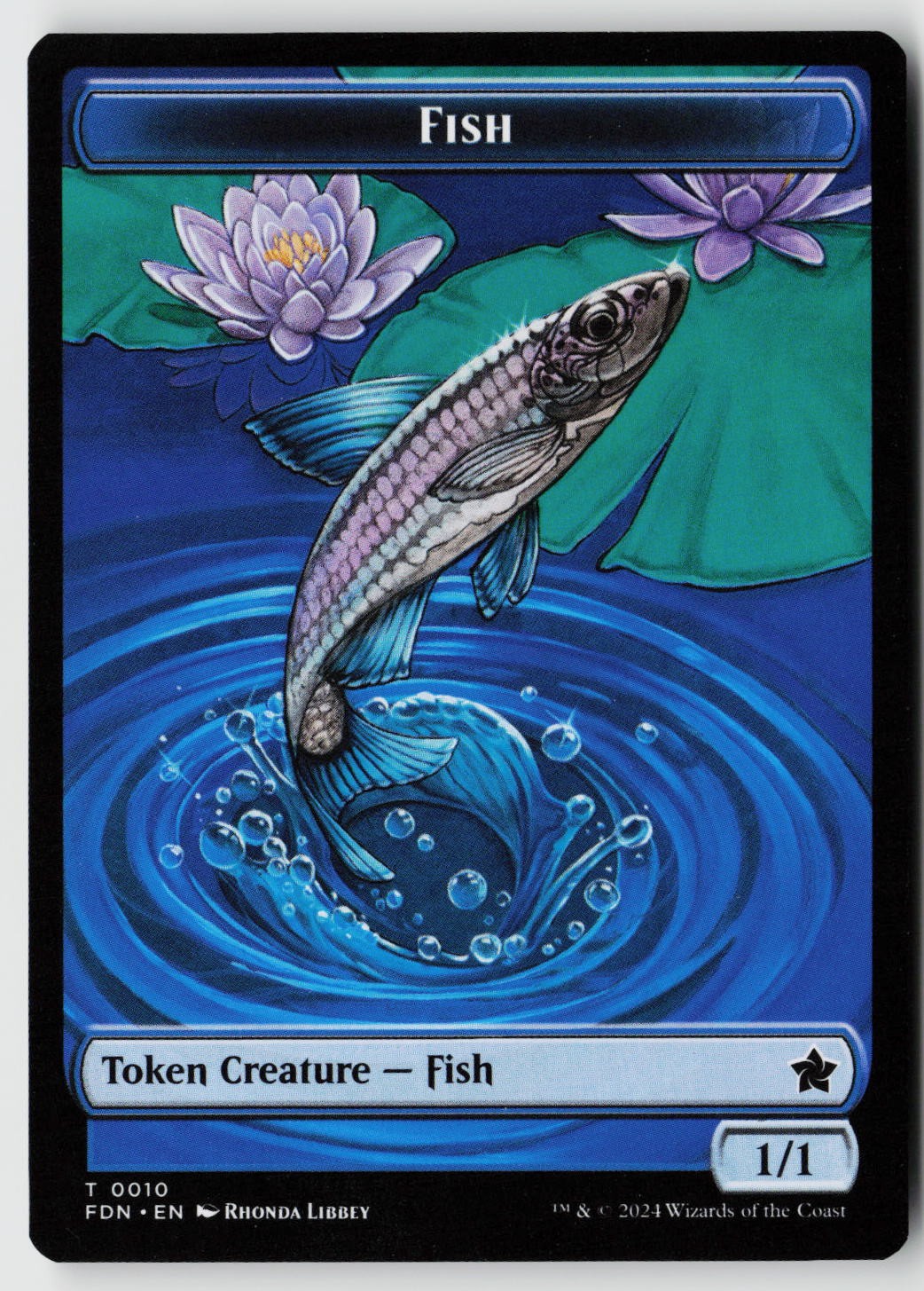 Foundations #9 // 10 Faerie // Fish Doubled-Sided Token