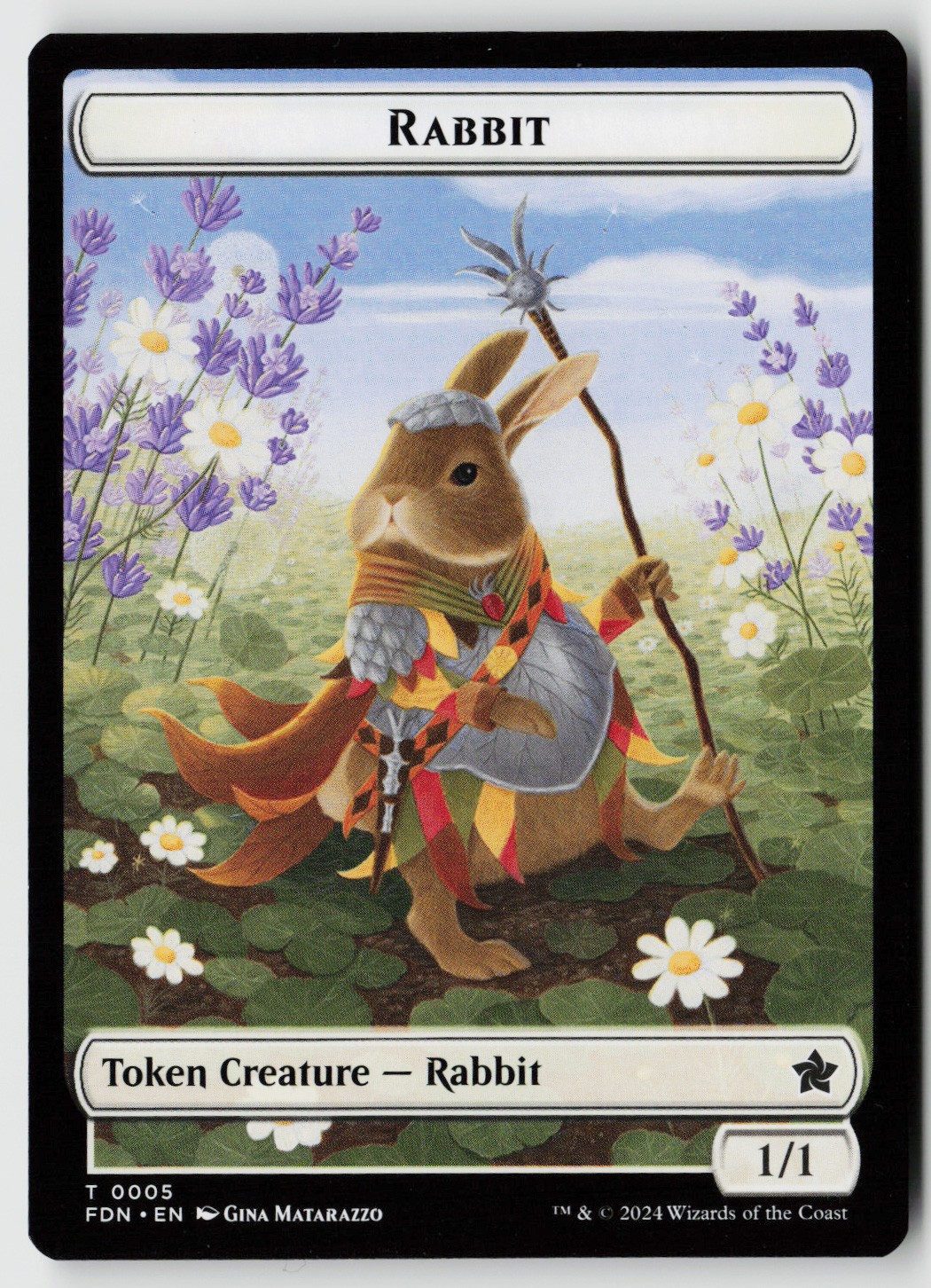 Foundations #5 // 6 Rabbit // Soldier Double-Sided Token