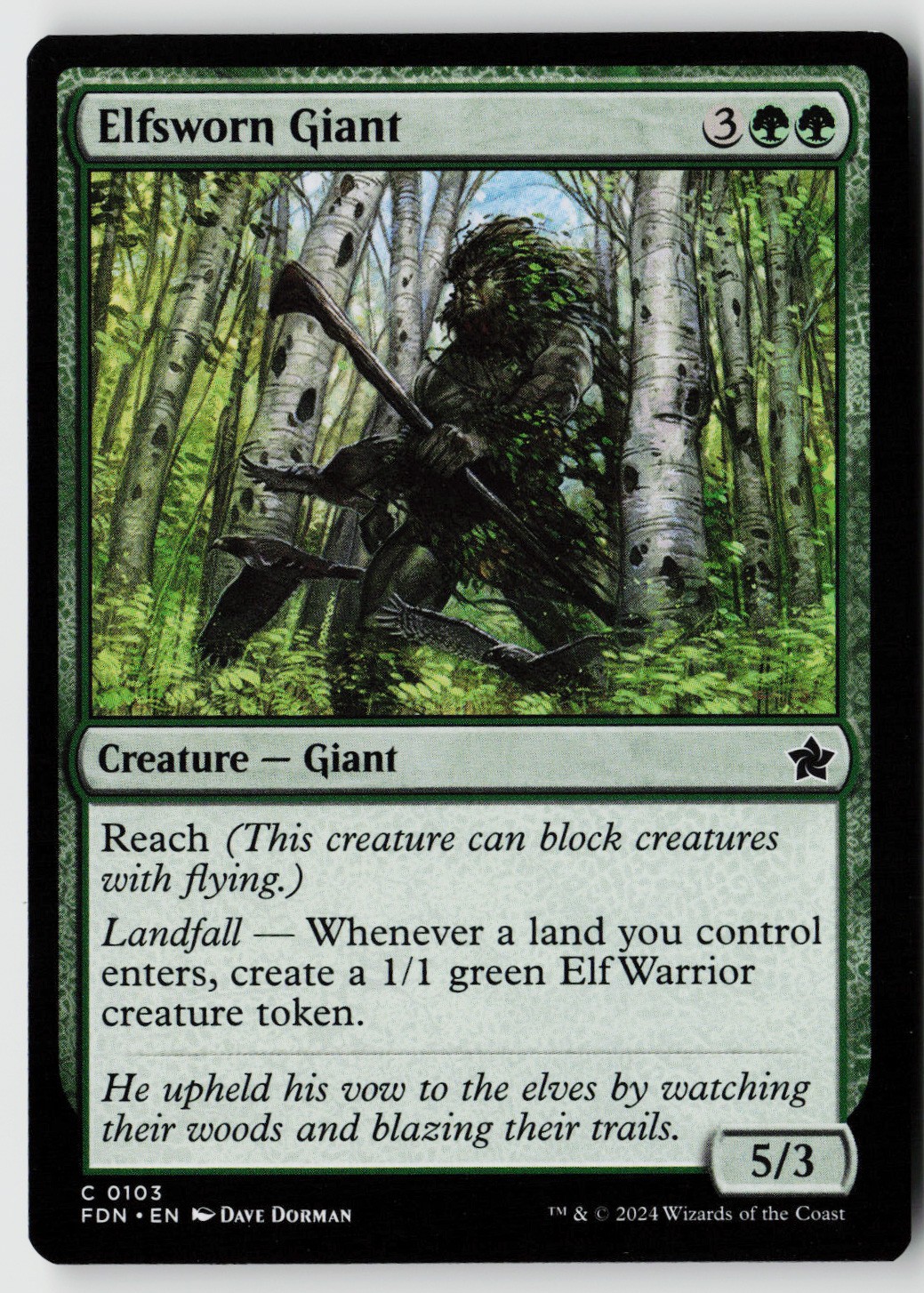 Foundations #103 Elfsworn Giant