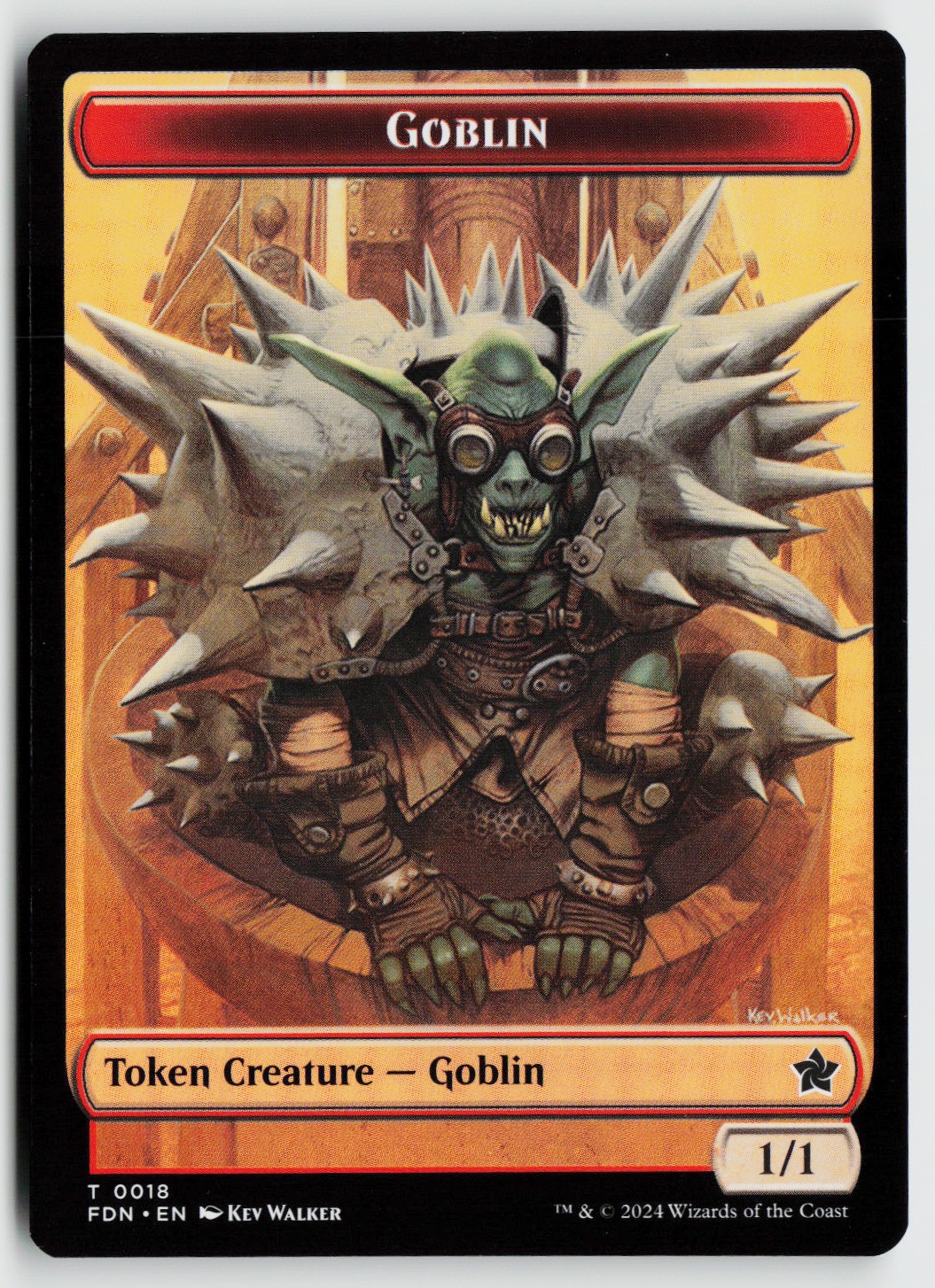 Foundations #18 // 15 Goblin // Zombie Doubled-Sided Token