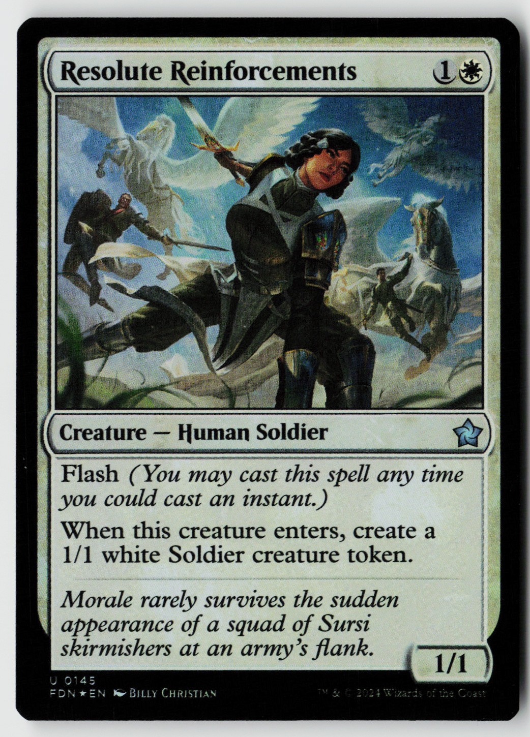 Foundations #145 Resolute Reinforcements Foil